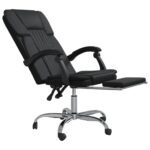 Fauteuil inclinable de bureau Noir Similicuir – Image 4