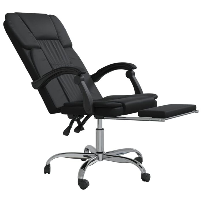 Fauteuil inclinable de bureau Noir Similicuir – Image 4