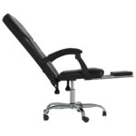 Fauteuil inclinable de bureau Noir Similicuir – Image 5