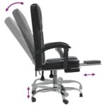 Fauteuil inclinable de bureau Noir Similicuir – Image 6
