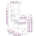 Fauteuil inclinable de bureau Noir Similicuir – Image 9