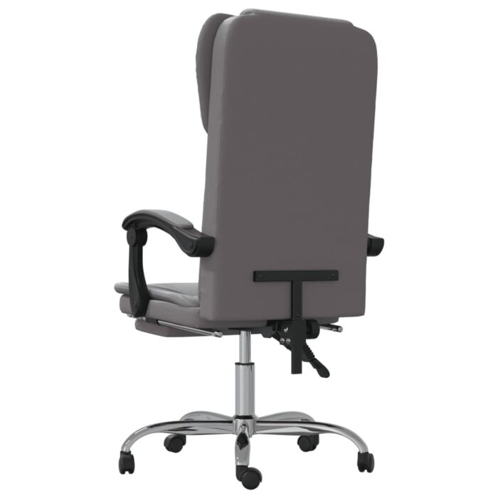 Fauteuil inclinable de bureau Gris Similicuir – Image 3