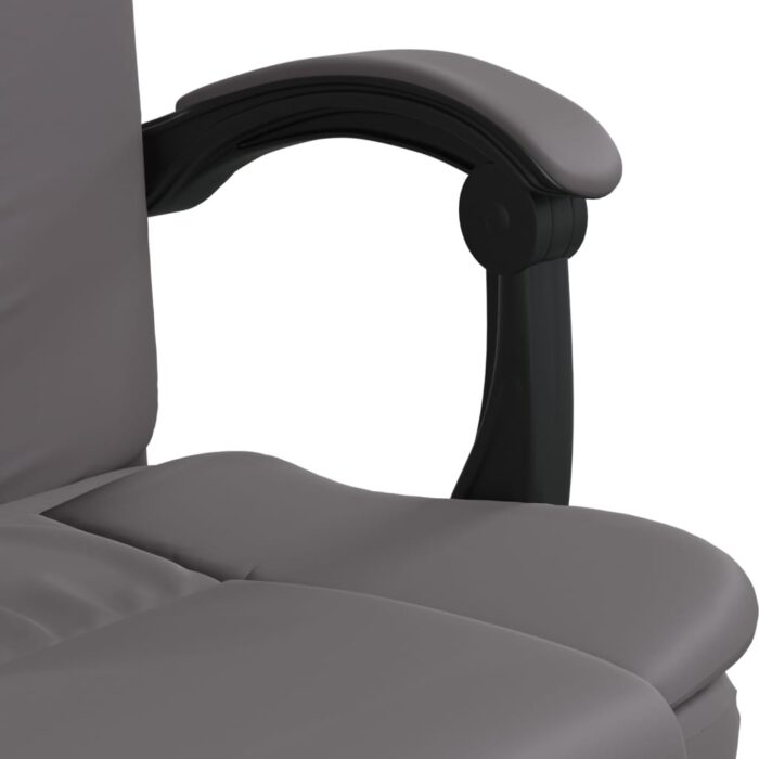 Fauteuil inclinable de bureau Gris Similicuir – Image 7