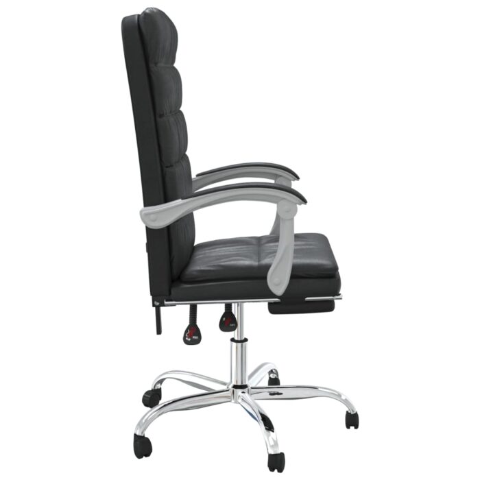 Fauteuil inclinable de bureau Noir Similicuir – Image 2
