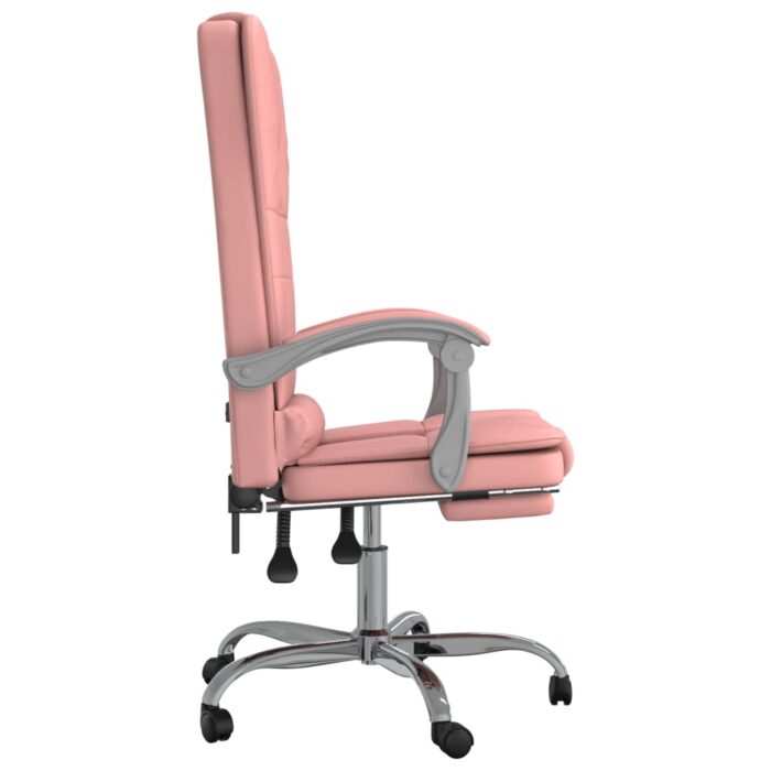 Fauteuil de massage inclinable de bureau Rose Similicuir – Image 2