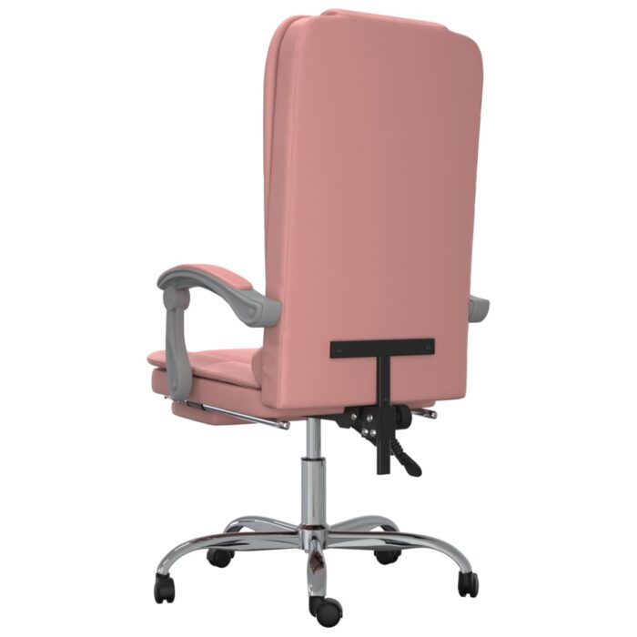 Fauteuil de massage inclinable de bureau Rose Similicuir – Image 3