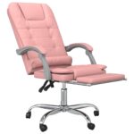 Fauteuil de massage inclinable de bureau Rose Similicuir – Image 4