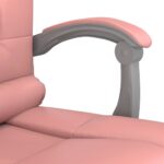 Fauteuil de massage inclinable de bureau Rose Similicuir – Image 8