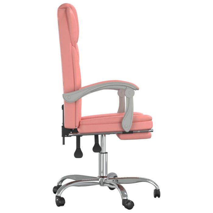 Fauteuil inclinable de bureau Rose Similicuir – Image 2