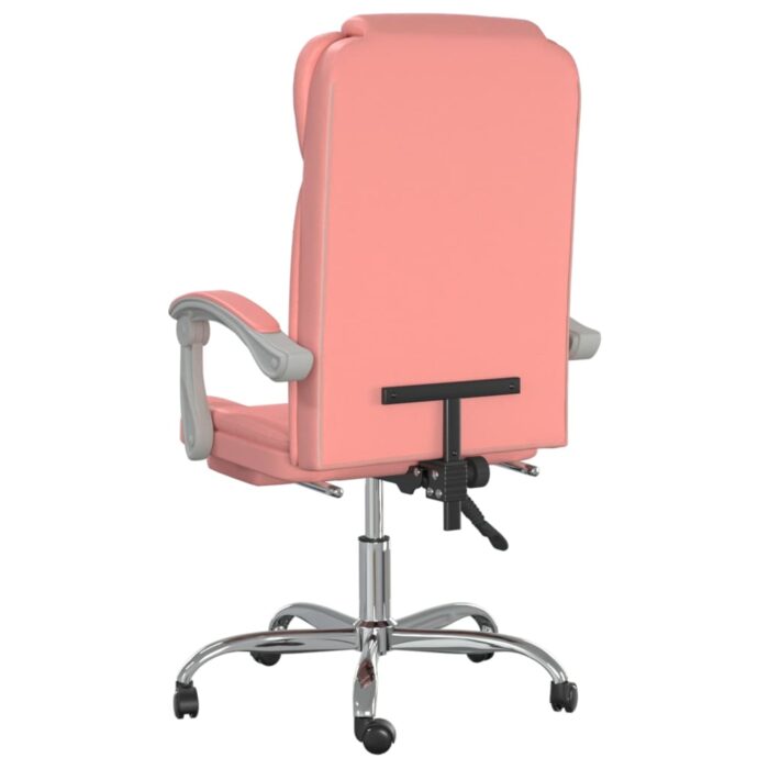 Fauteuil inclinable de bureau Rose Similicuir – Image 3