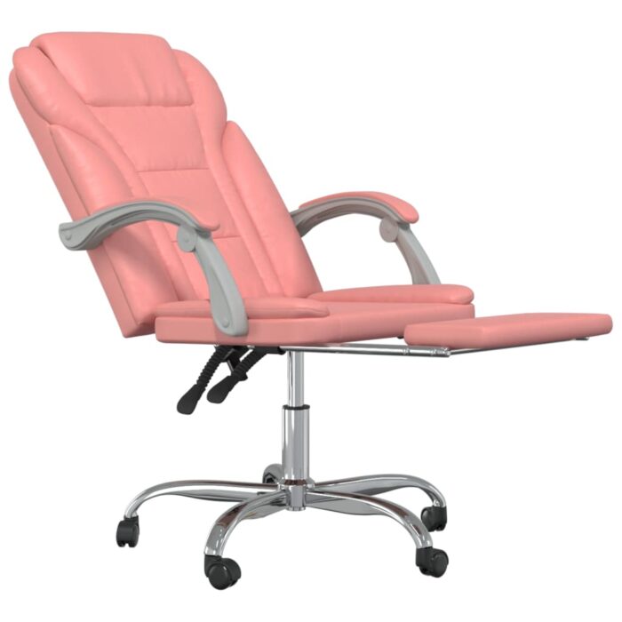 Fauteuil inclinable de bureau Rose Similicuir – Image 4