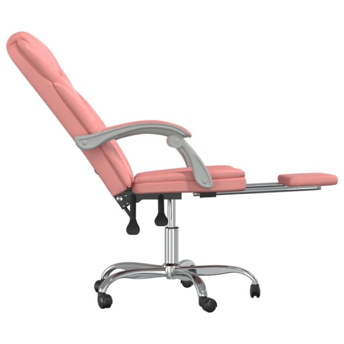 Fauteuil inclinable de bureau Rose Similicuir – Image 5