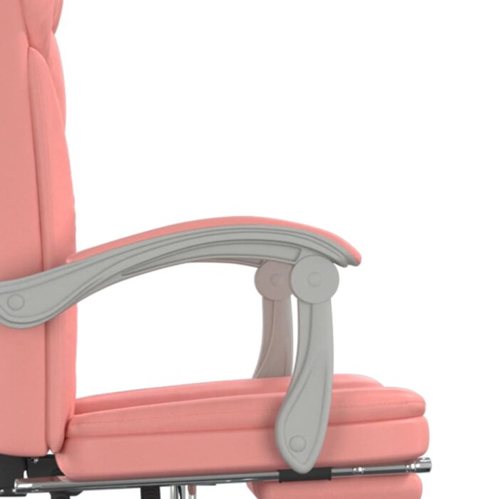 Fauteuil inclinable de bureau Rose Similicuir – Image 7