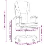 Fauteuil inclinable de bureau Rose Similicuir – Image 9