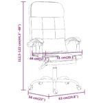 Fauteuil de massage inclinable de bureau Rose Similicuir – Image 11