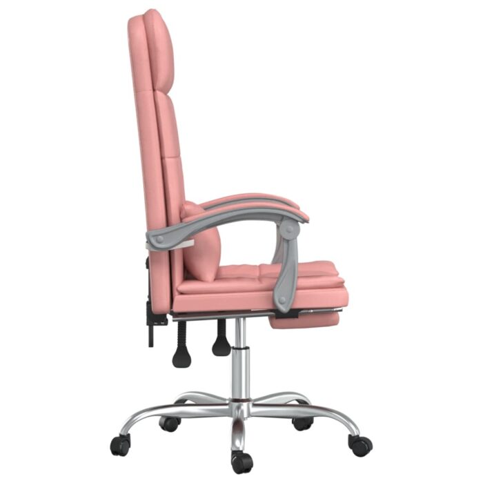 Fauteuil de massage inclinable de bureau Rose Similicuir – Image 2