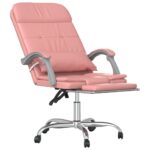 Fauteuil de massage inclinable de bureau Rose Similicuir – Image 5