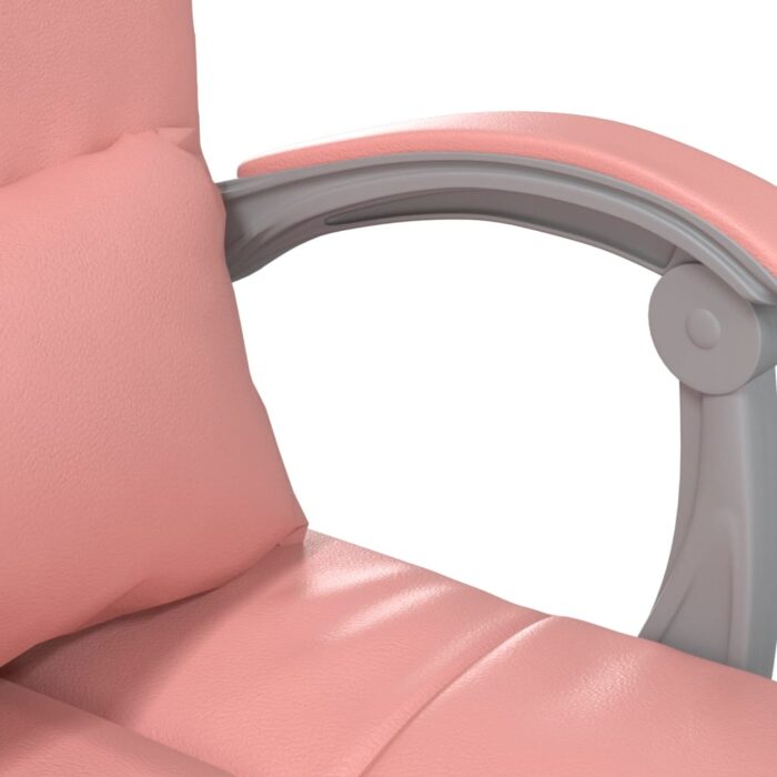 Fauteuil de massage inclinable de bureau Rose Similicuir – Image 9