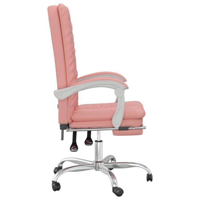 Fauteuil inclinable de bureau Rose Similicuir – Image 2