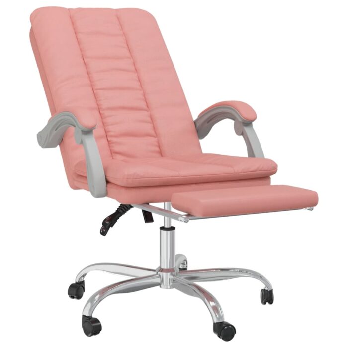 Fauteuil inclinable de bureau Rose Similicuir – Image 4