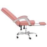 Fauteuil inclinable de bureau Rose Similicuir – Image 5