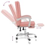 Fauteuil inclinable de bureau Rose Similicuir – Image 6