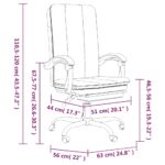 Fauteuil inclinable de bureau Rose Similicuir – Image 9