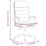 Fauteuil de massage inclinable de bureau Rose Similicuir – Image 10