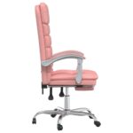Fauteuil de massage inclinable de bureau Rose Similicuir – Image 2