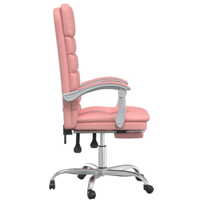 Fauteuil de massage inclinable de bureau Rose Similicuir – Image 2
