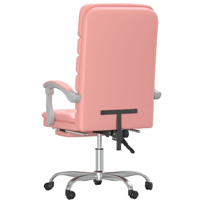 Fauteuil de massage inclinable de bureau Rose Similicuir – Image 3