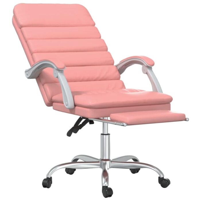 Fauteuil de massage inclinable de bureau Rose Similicuir – Image 4