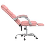 Fauteuil de massage inclinable de bureau Rose Similicuir – Image 5