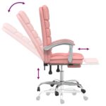 Fauteuil de massage inclinable de bureau Rose Similicuir – Image 6