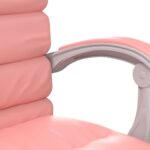 Fauteuil de massage inclinable de bureau Rose Similicuir – Image 8