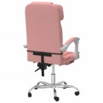 Fauteuil inclinable de bureau Rose Similicuir – Image 3