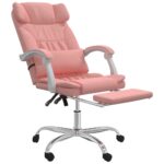 Fauteuil inclinable de bureau Rose Similicuir – Image 4