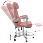 Fauteuil inclinable de bureau Rose Similicuir – Image 6