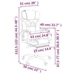 Fauteuil inclinable de bureau Rose Similicuir – Image 9