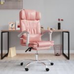 Fauteuil inclinable de bureau Rose Similicuir