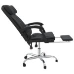 Fauteuil de massage inclinable de bureau Noir Similicuir – Image 5