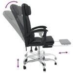 Fauteuil de massage inclinable de bureau Noir Similicuir – Image 6