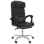 Fauteuil de massage inclinable de bureau Noir Similicuir – Image 7