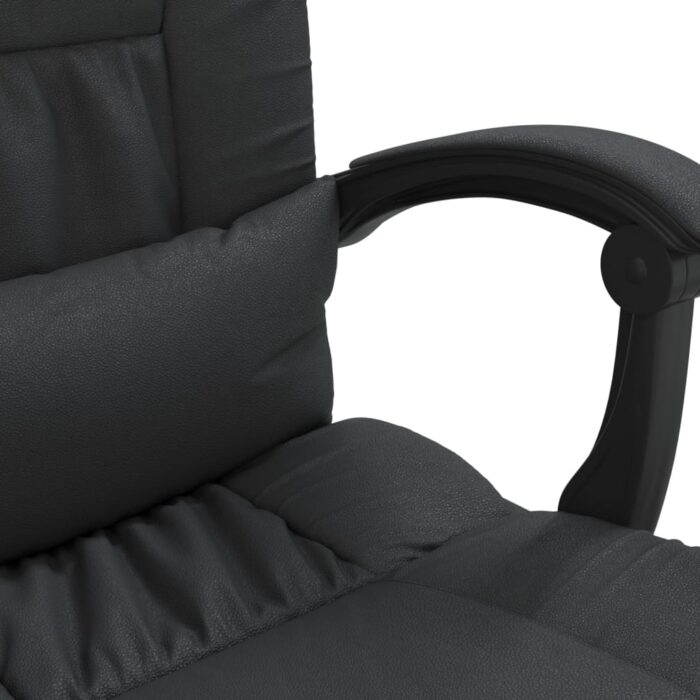 Fauteuil de massage inclinable de bureau Noir Similicuir – Image 8