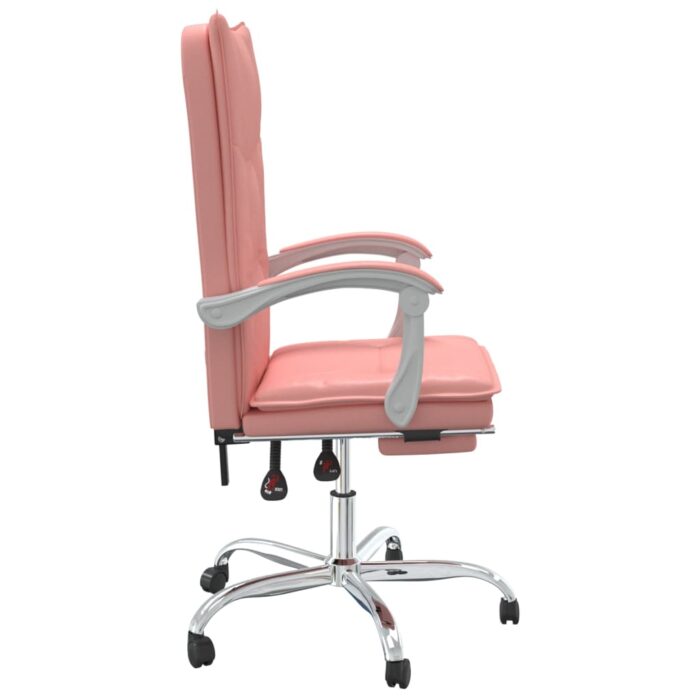 Fauteuil inclinable de bureau Rose Similicuir – Image 2
