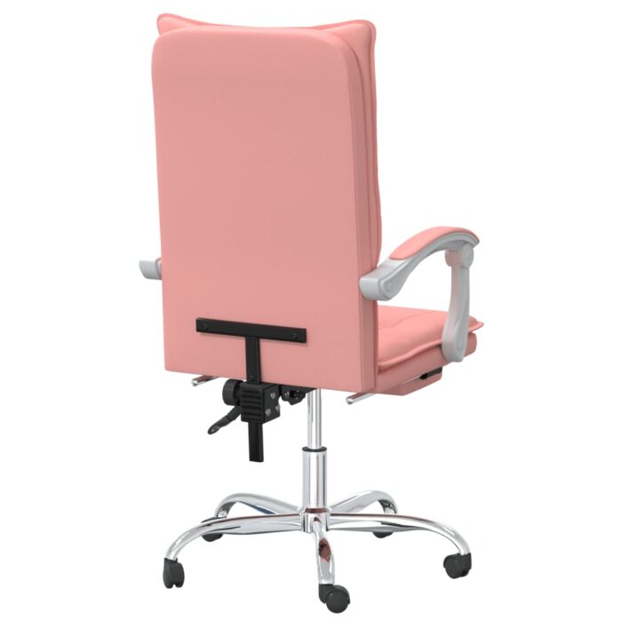 Fauteuil inclinable de bureau Rose Similicuir – Image 3