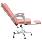 Fauteuil inclinable de bureau Rose Similicuir – Image 5