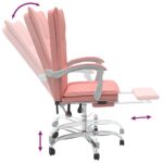 Fauteuil inclinable de bureau Rose Similicuir – Image 6