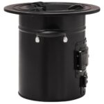 Poêle à bois de camping Noir 50x33,5x30,5 cm Acier – Image 4