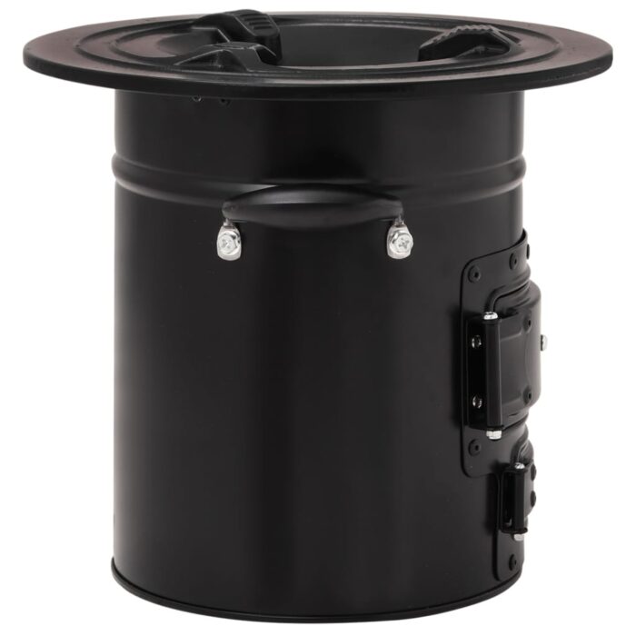 Poêle à bois de camping Noir 50x33,5x30,5 cm Acier – Image 4